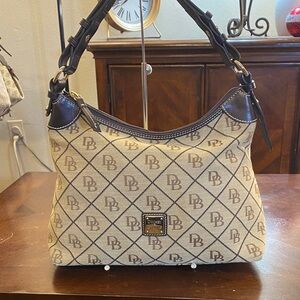 Dooney & Bourke Brown & Tan Medium Shoulder Bag